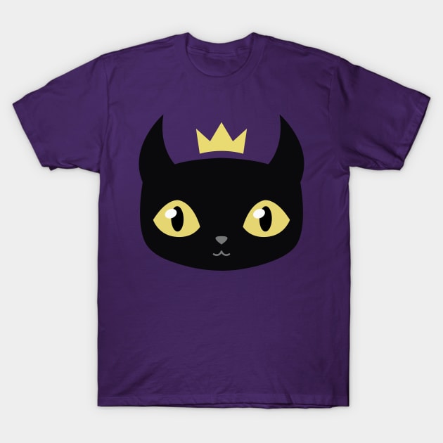 Black cat king T-Shirt by laura-nagel